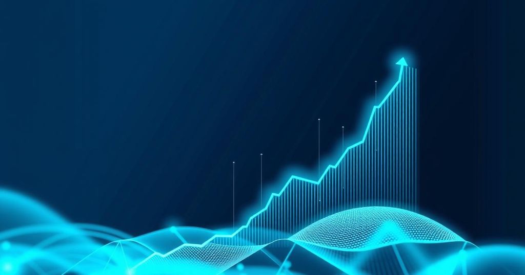 Comparative analysis of AI technology stocks, showcasing growth trends with visual charts and data representations.