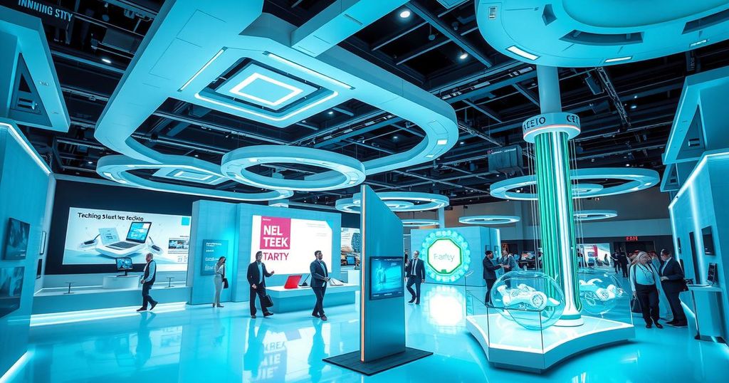 A showcase of innovative technology, featuring diverse startup concepts and futuristic designs at VivaTech 2025.