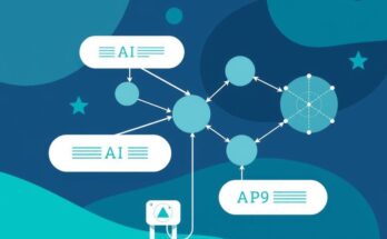 Visual representation of causal AI concepts with diagrams, graphs, and arrows in a modern design style, balanced colors.