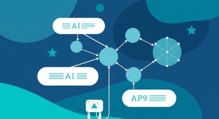 Visual representation of causal AI concepts with diagrams, graphs, and arrows in a modern design style, balanced colors.