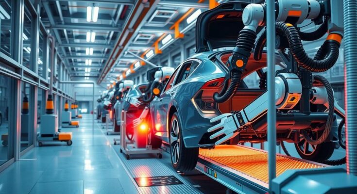 Audi's AI-driven production efficiency boosts quality and logistics through advanced technology and innovation.