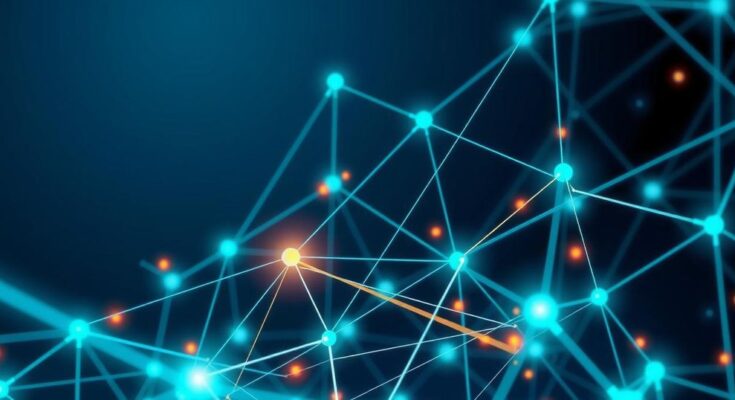 Conceptual representation of Ethereum Pectra upgrade showcasing blockchain architecture with vibrant colors and geometric shapes.
