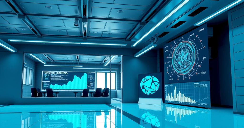 Enterprise AI maturing as core infrastructure, showcasing advanced technology integration in a modern business setting.