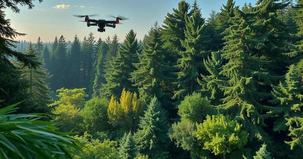 AI drone technology aiding environmental recovery in Ukraine's forests