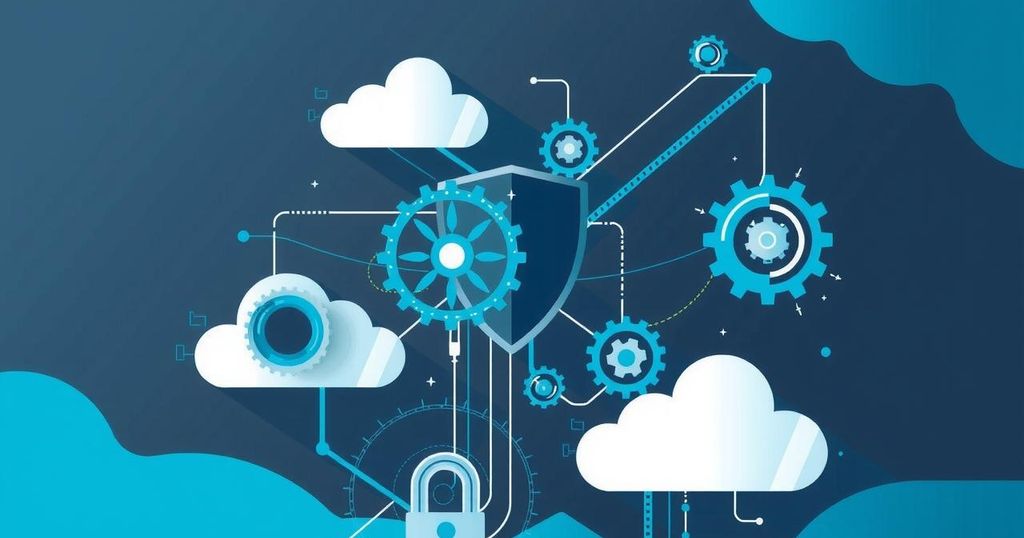 A conceptual illustration of AI tools disrupting covert operations, featuring digital elements representing cybersecurity and research.
