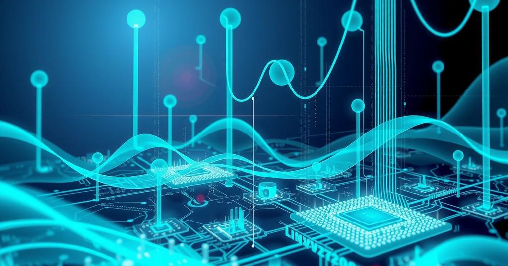 Professional setting symbolizing AI leadership and innovation in technology.