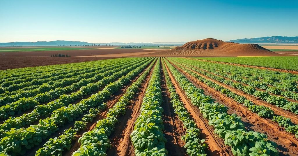 Potato field day showcasing diverse potato varieties and research efforts.