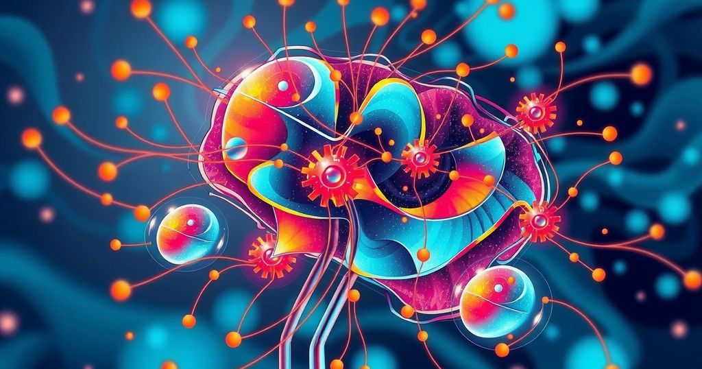 Colorful abstract AI pattern representing intelligence and creativity with intricate designs and harmonious color schemes.
