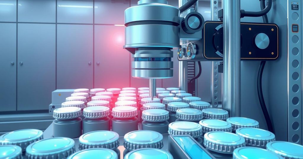 AI-based inspection technology for bottle caps with a focus on accuracy and efficiency in manufacturing.