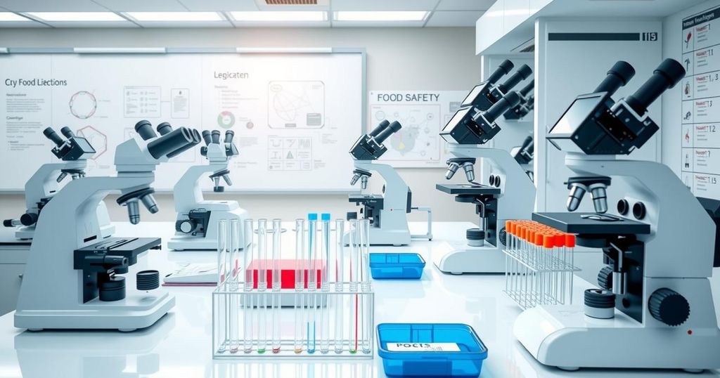 Innovative laboratory scene showcasing research tools and equipment for scientific projects in a bright setting.