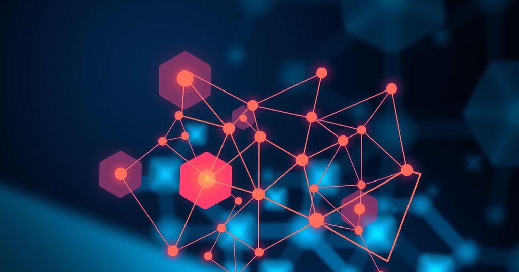 A virtual symposium featuring thematic AI elements and analytics, highlighted through modern design.