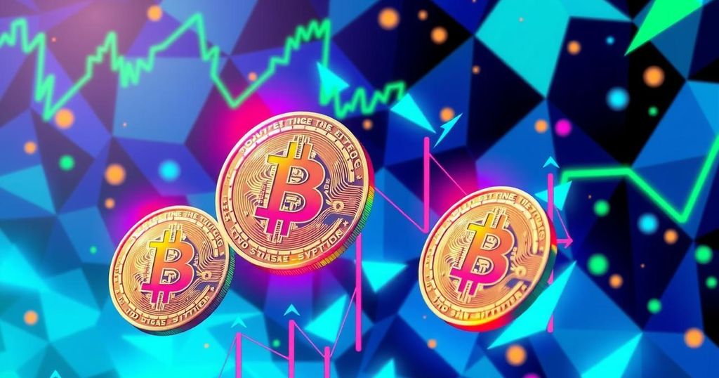 Vibrant digital representation of Bitcoin with rich colors and geometric forms, symbolizing asset management and trading strategies.